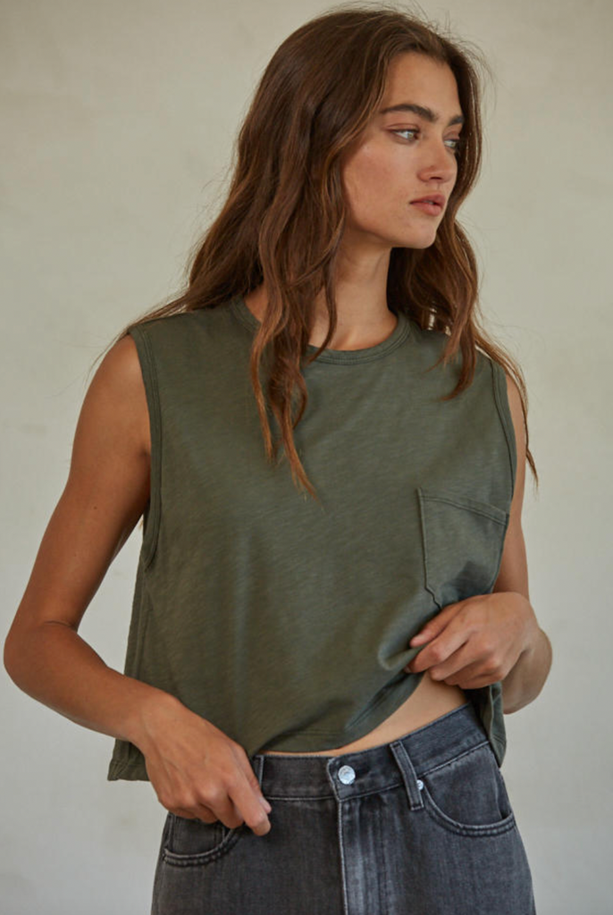 Leah Tee - Dark Olive