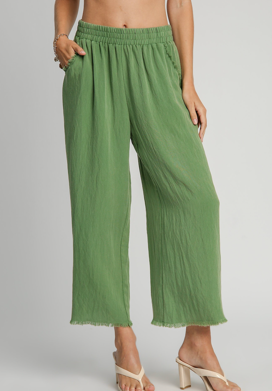 Snow Washed Pant Green