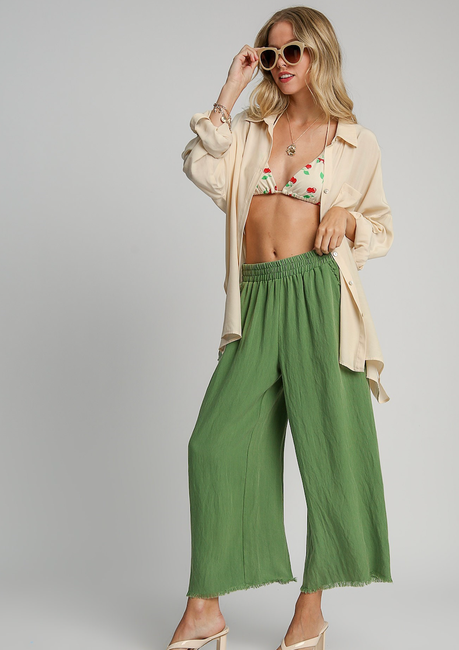 Snow Washed Pant Green