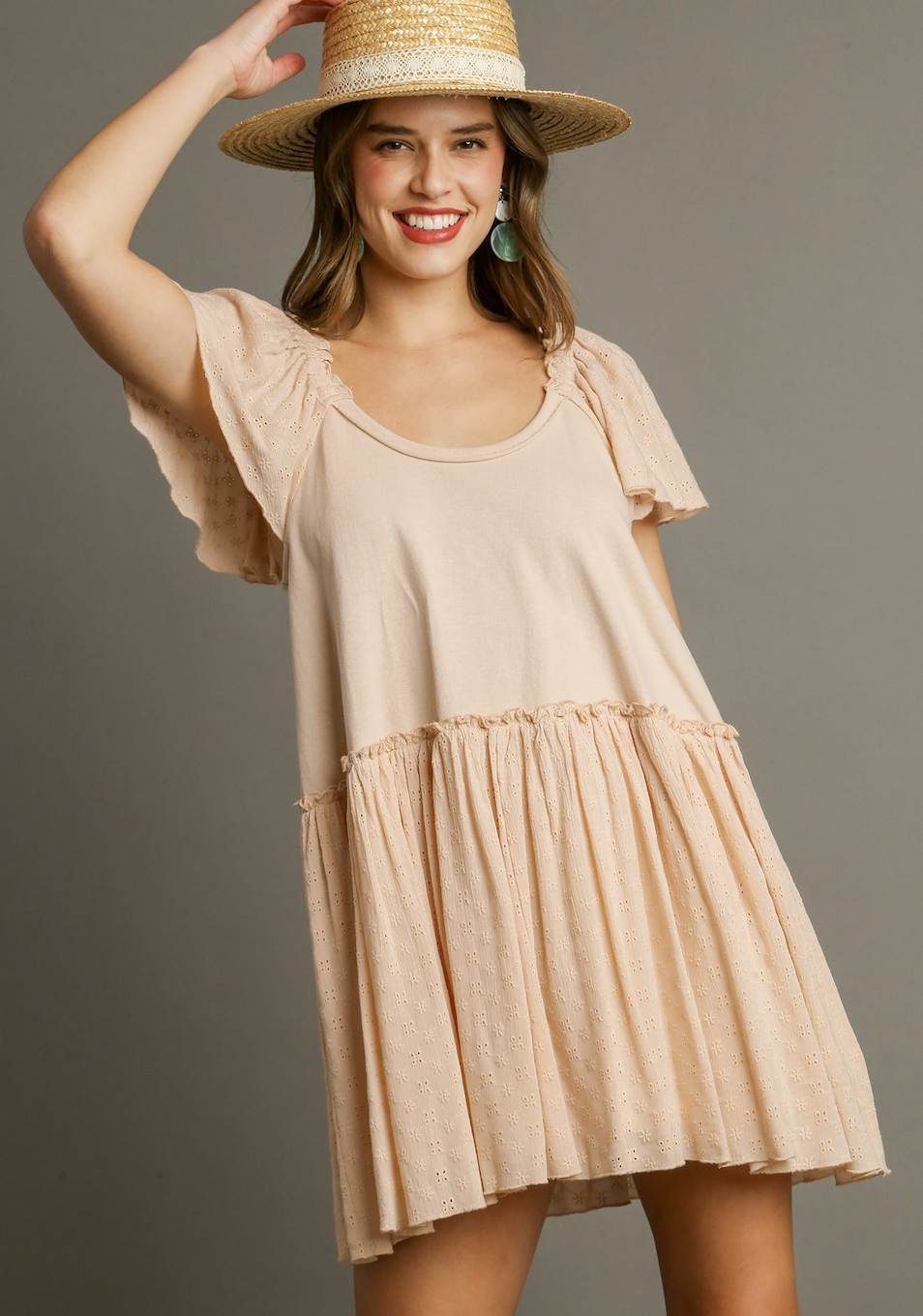 Round Neck Short Sleeve Dress