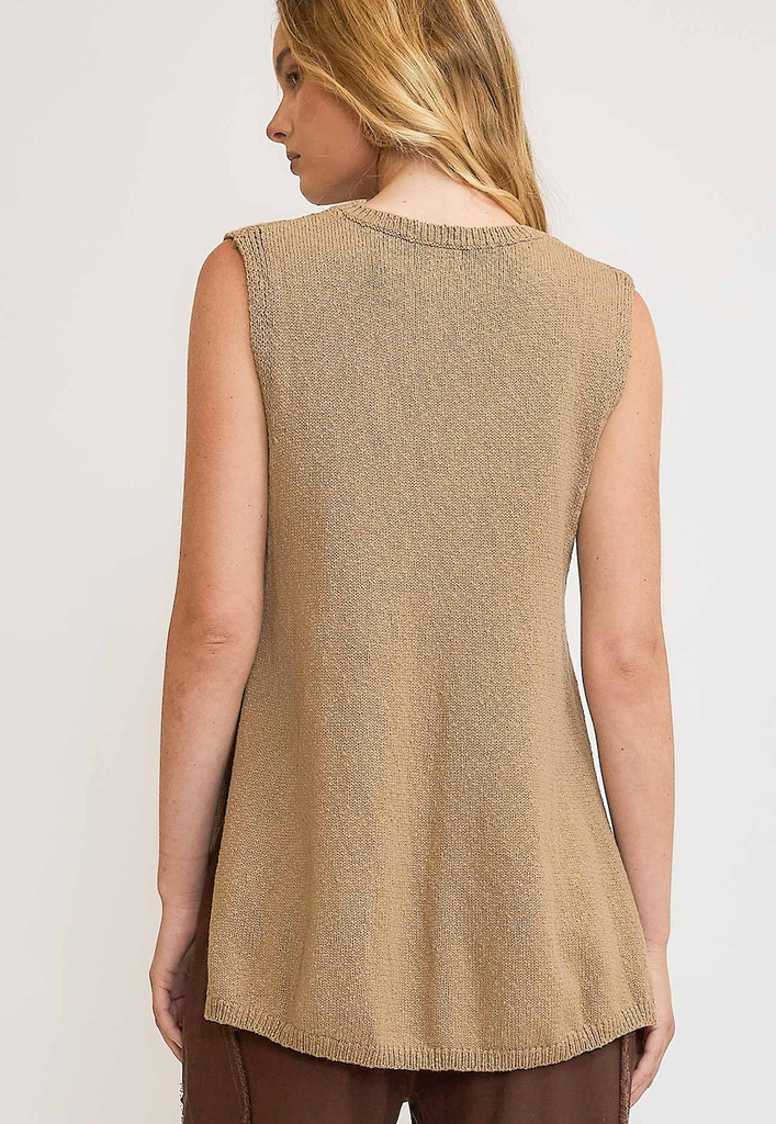 Sleeveless Sweater Vest Mocha