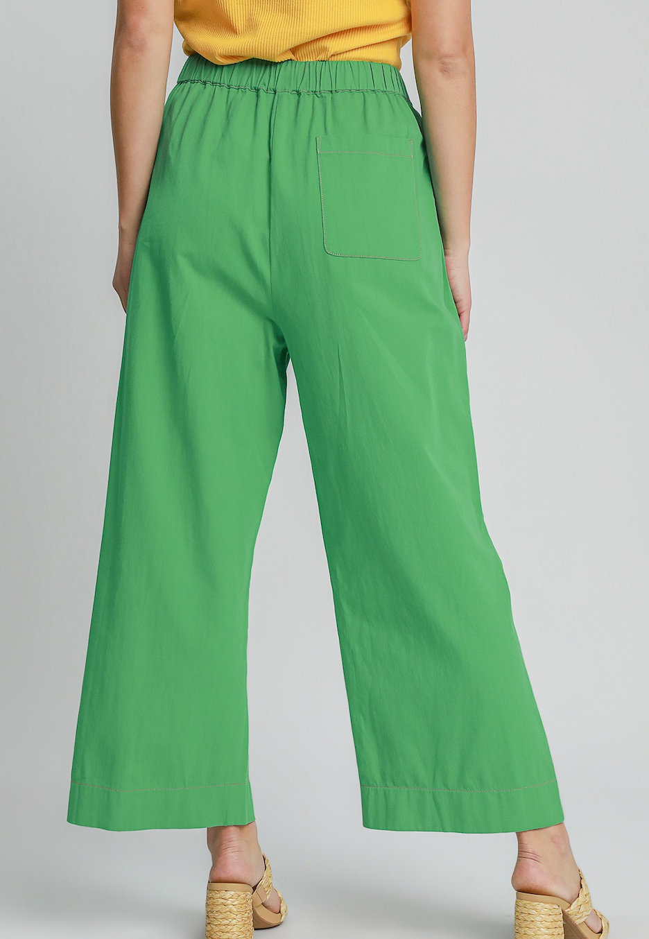 Low-Slung Pull On Pants Green