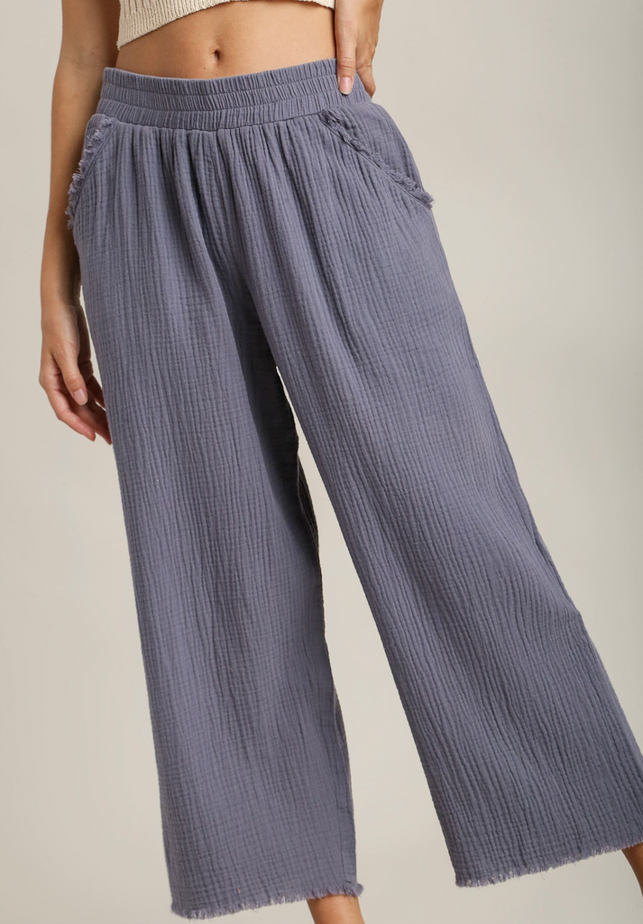 Gauze Pants - Blue Ash