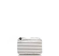 Mini Pinstripe Pouch-Black/White