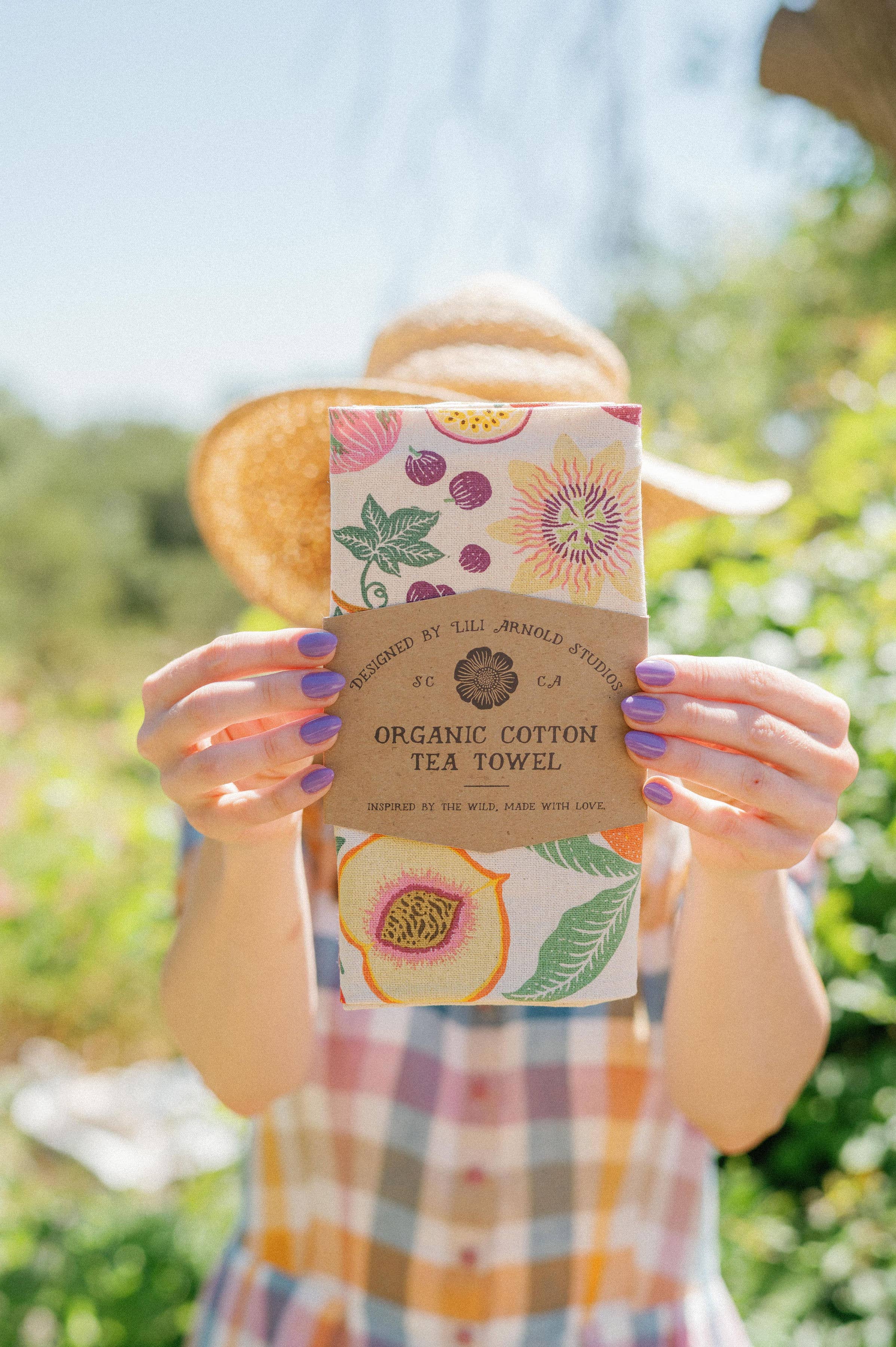 Organic Cotton Tea Towel - Fruit Basket