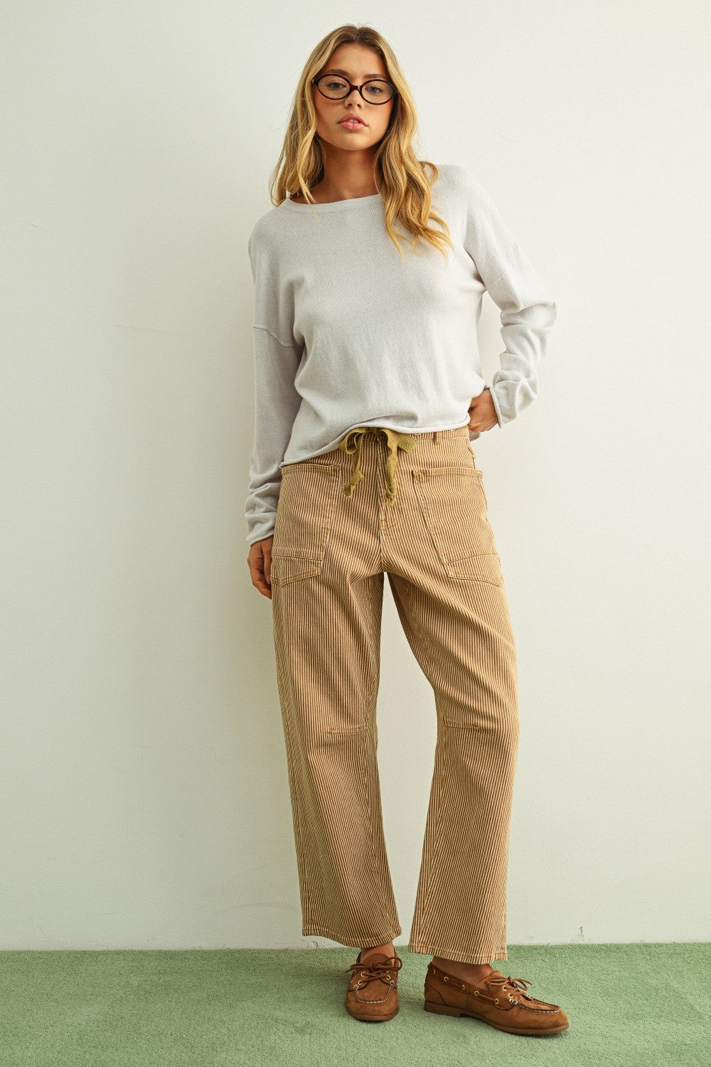 Cotton Cashmere Short Sleeve Top Grey