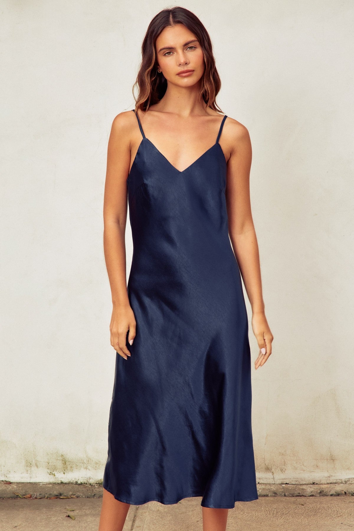 Satin Slip Dress Midnight