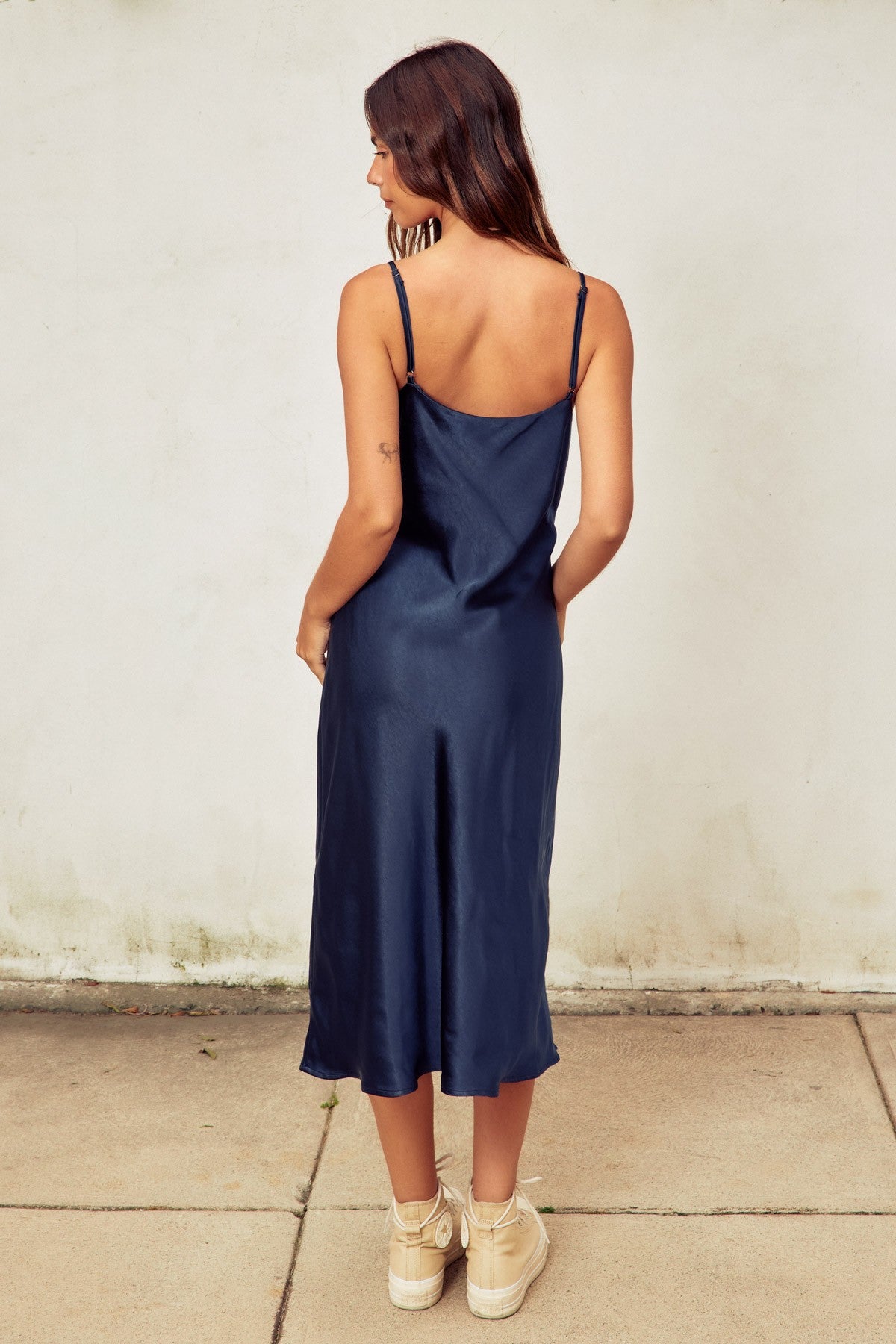Satin Slip Dress Midnight
