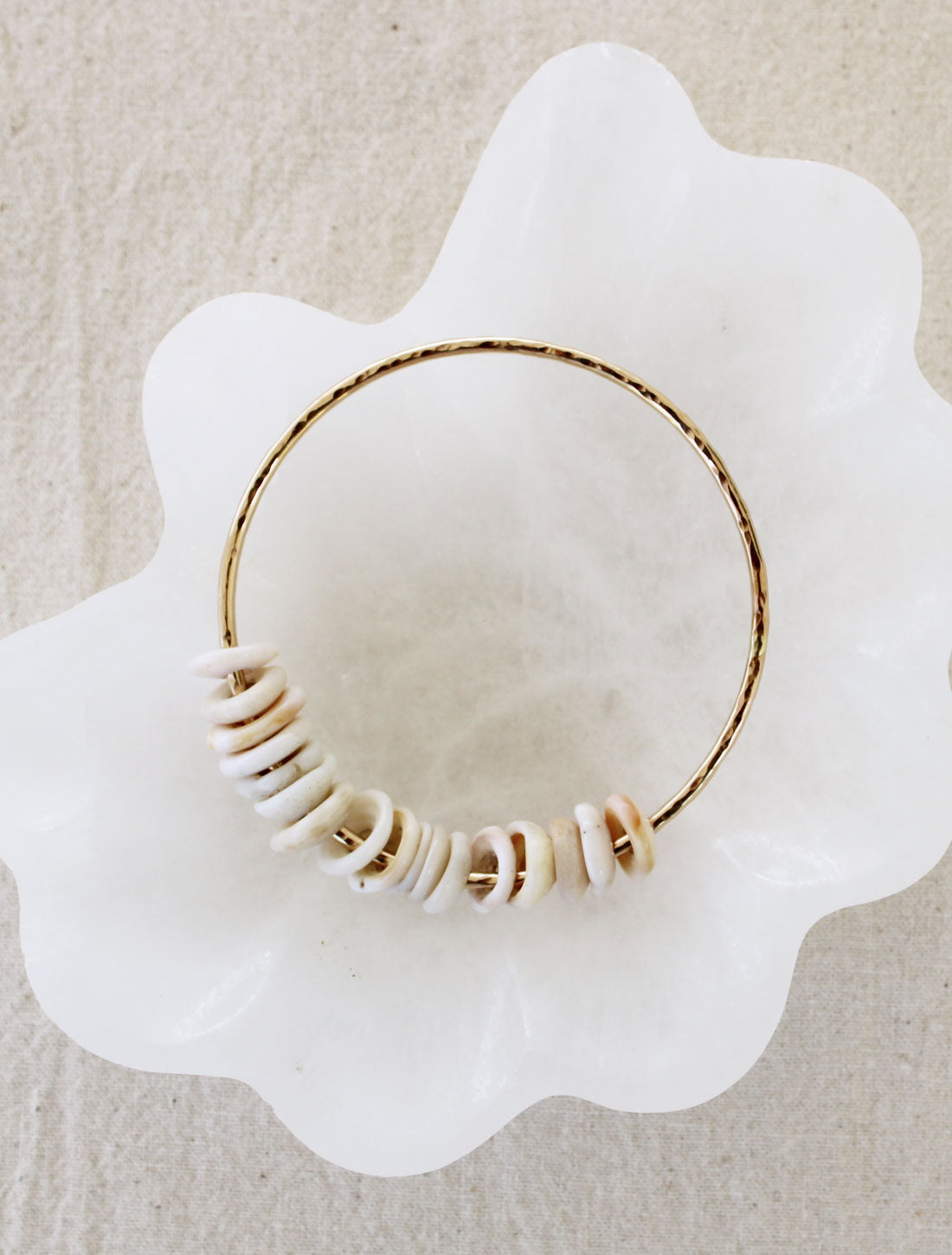 Gold Bracelet Ocean State of Mind Sea Shell Bangle