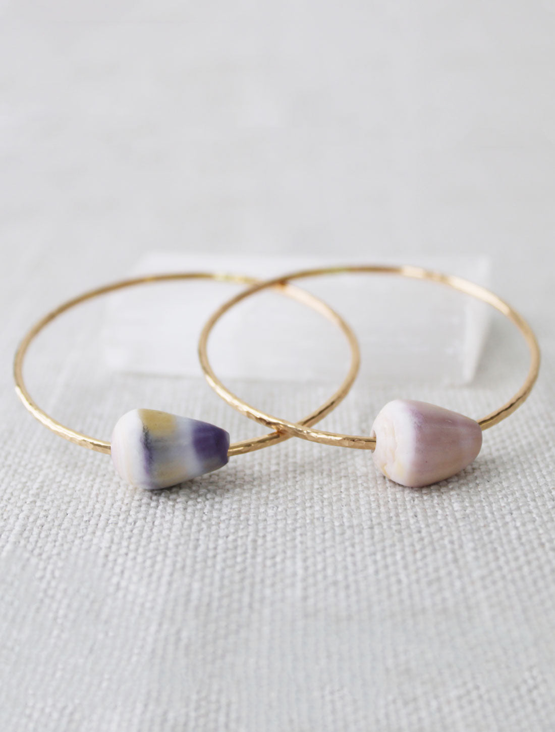 Gold Sea Shell Bangle Set 002