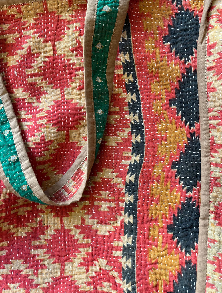Kantha Quilted Tote Ocean State of Mind 01