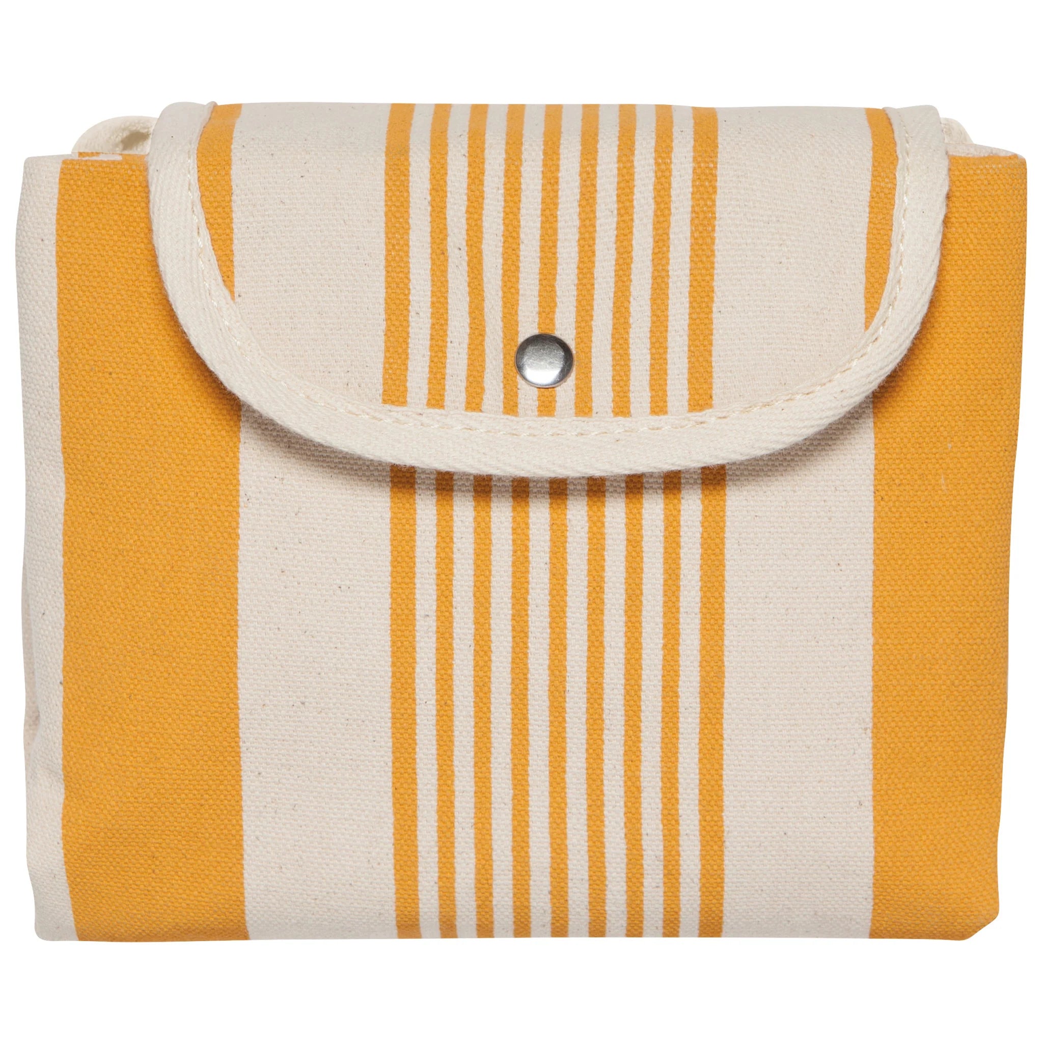 Ochre Stripe Fold Up Fresh Tote