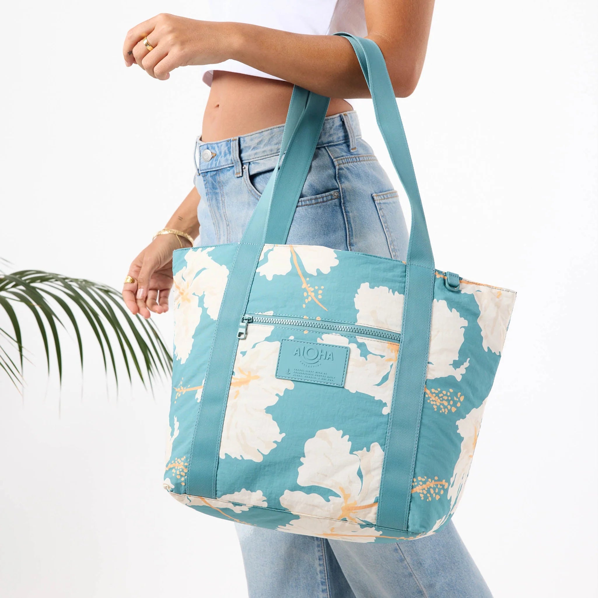 Aloha Tahaa Nylon Zipper Tote Tide