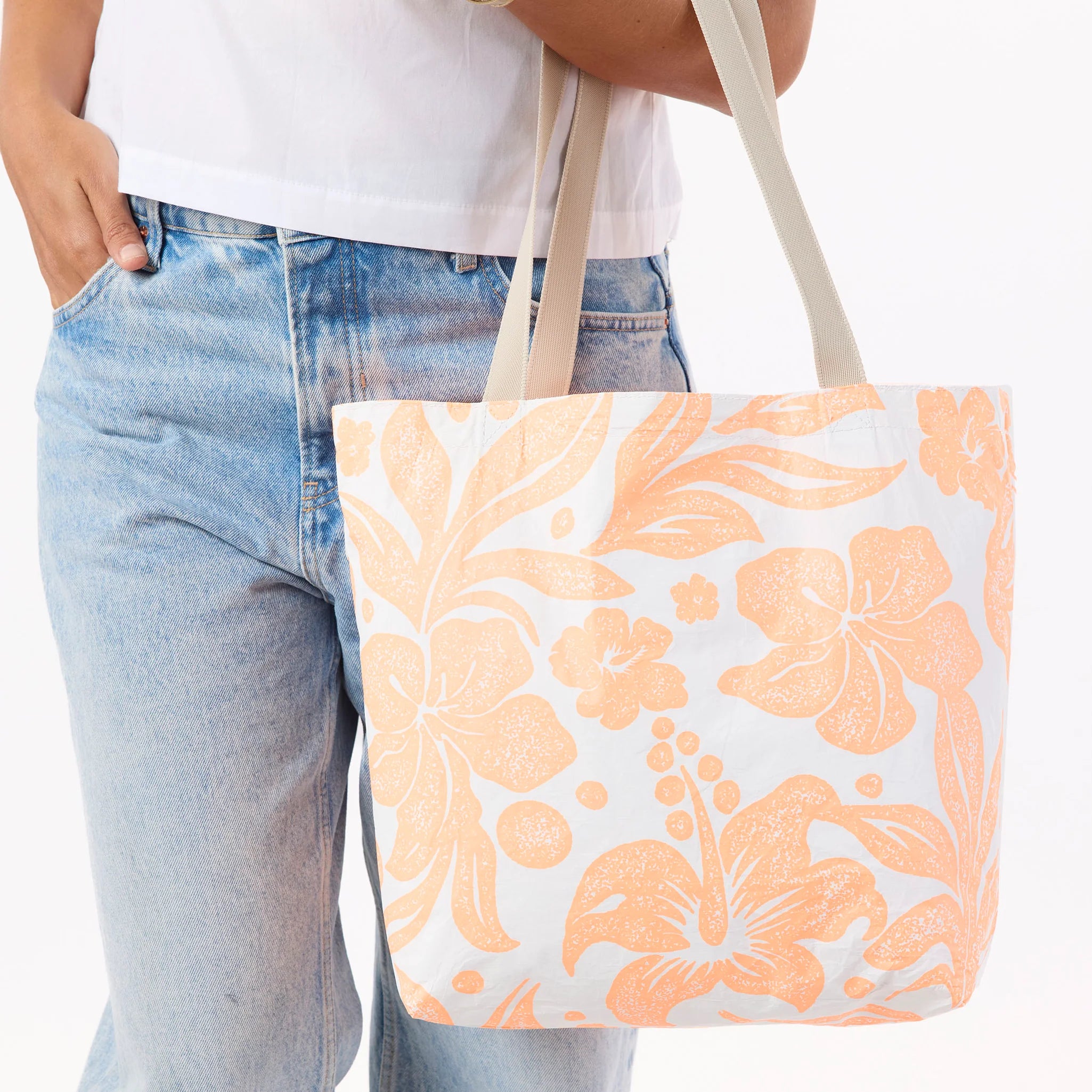Aloha Breezy Grande Reversible Tote Nectarine