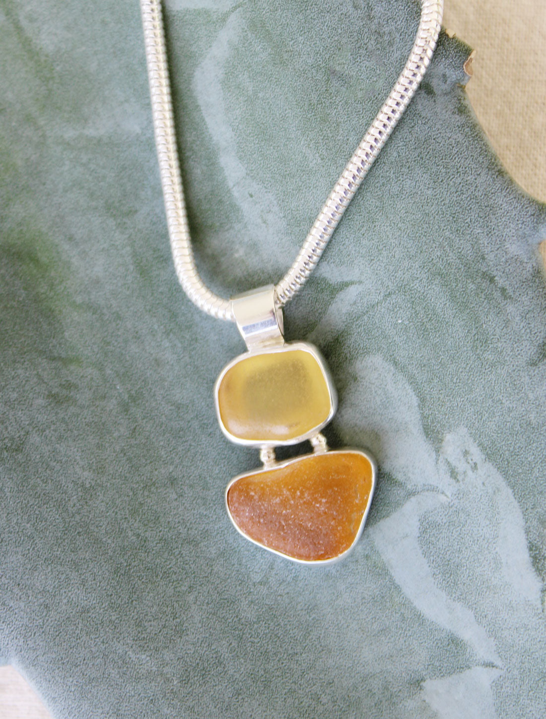 Sea Glass Pendant Ocean State of Mind Jewelry Amber 04