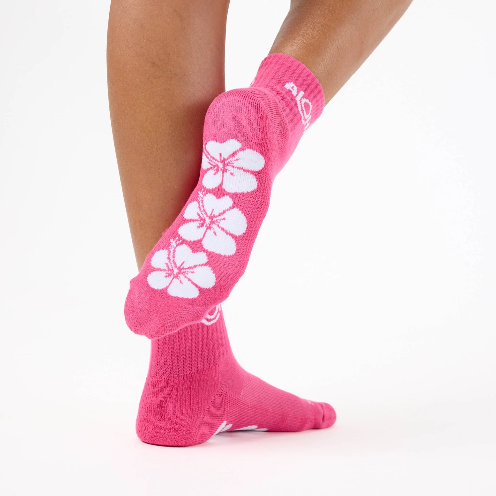 Aloha Hana Hou Shortie Socks Neon Pink