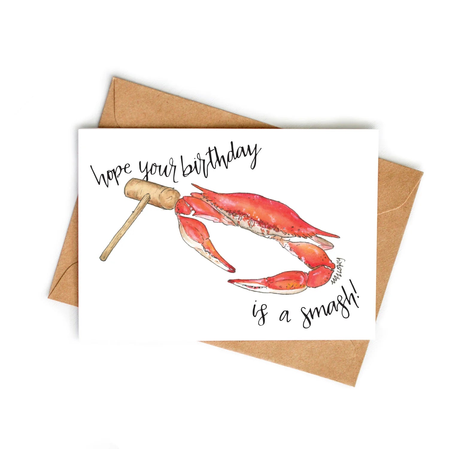 Steamed Crab Smash Birthday Card