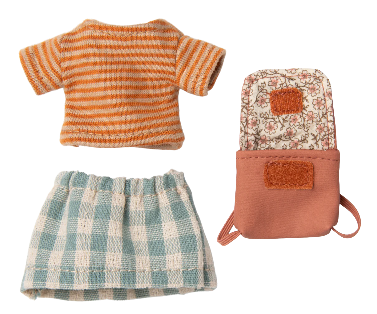 Tricycle Mouse, Big Sister with Bag Old Rose
