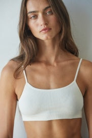 Ribbed Adjustable Brami-Cream