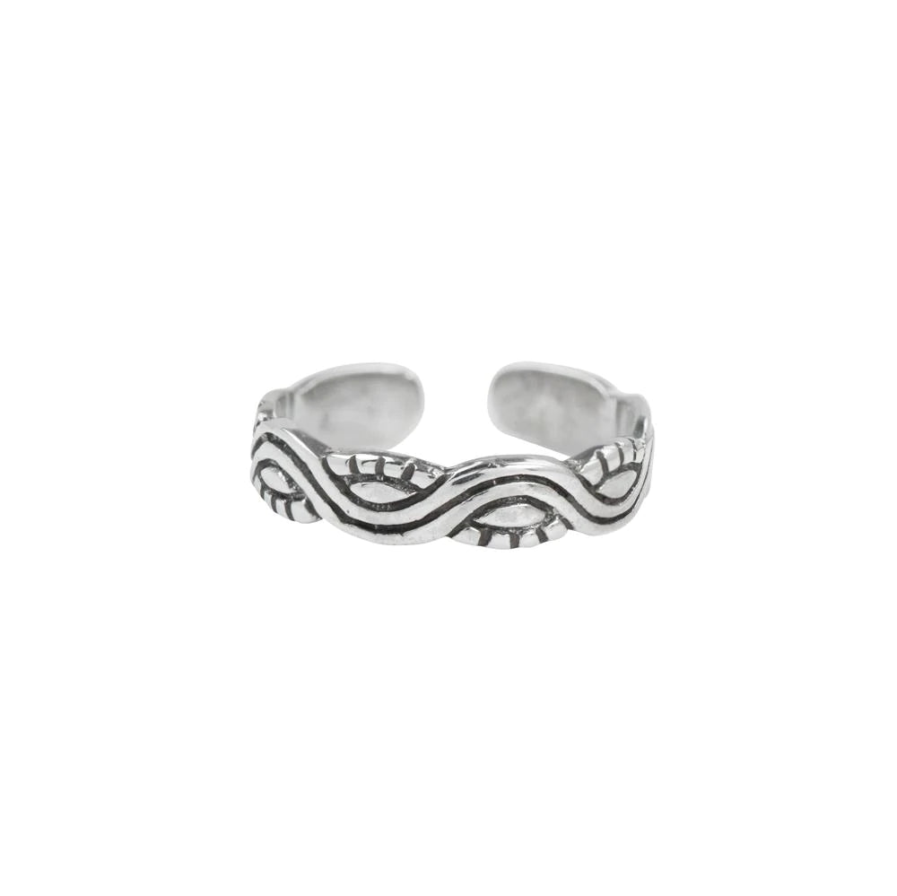 Waves and Sun Toe Ring