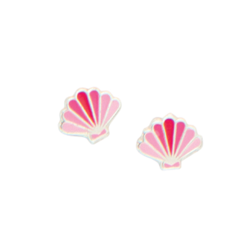 Pink Shell Stud Earrings