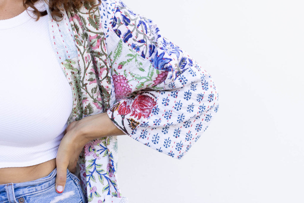 Patchwork Kimono White