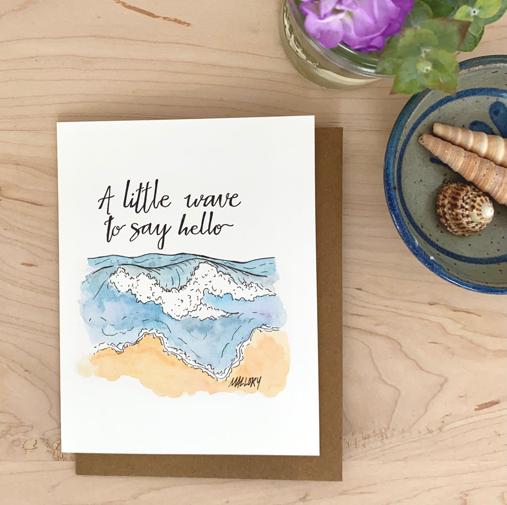 A Little Wave Hello Greeting Card