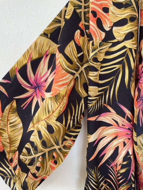 Neon Tropical Shorty Robe