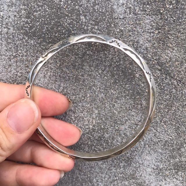 Silver Stamped Bangle