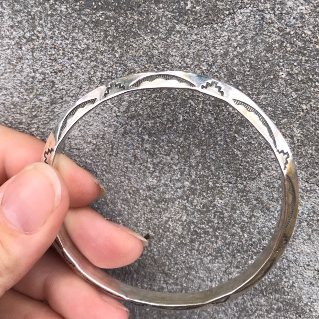 Silver Stamped Bangle