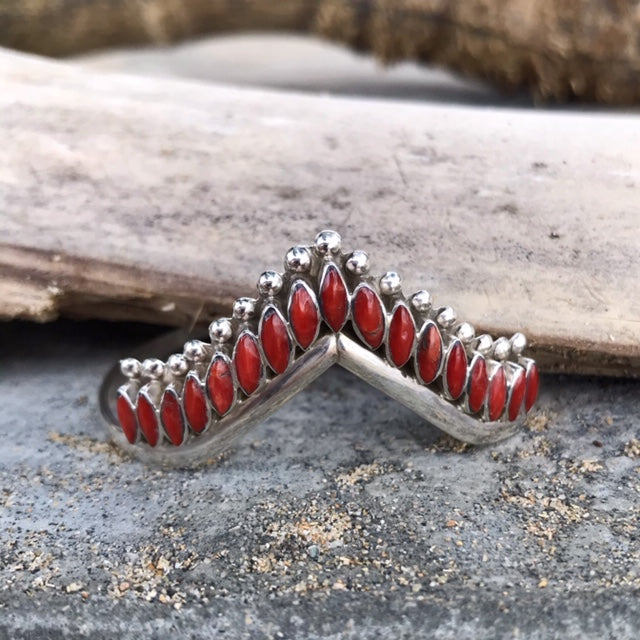 Coral Crown Cuff Bracelet