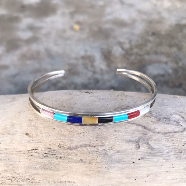 Rainbow Multi Stone Cuff