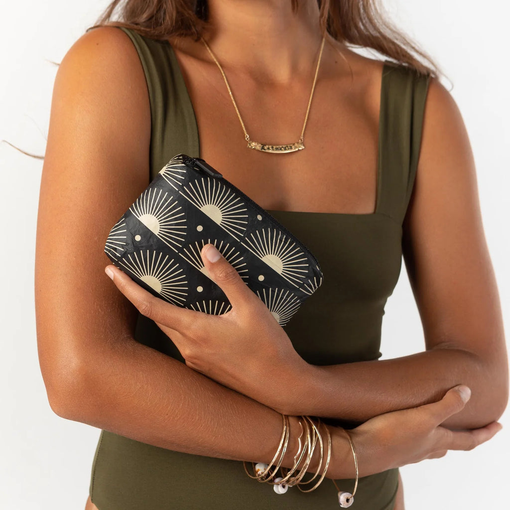 Mini Delos Moon Shimmer/Black Pouch