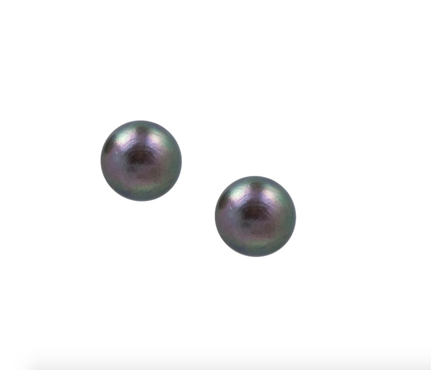 Black Pearl Stud Earrings