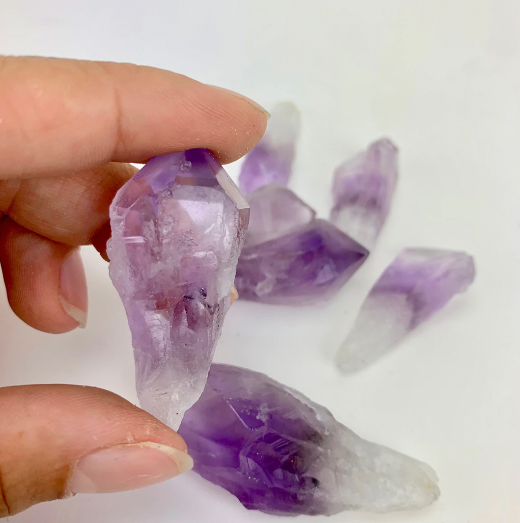 Elestial Point Amethyst Crystal