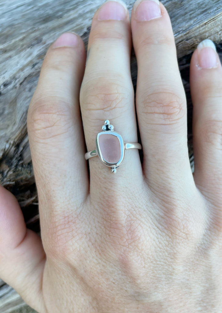 Pink Sea Glass Ring