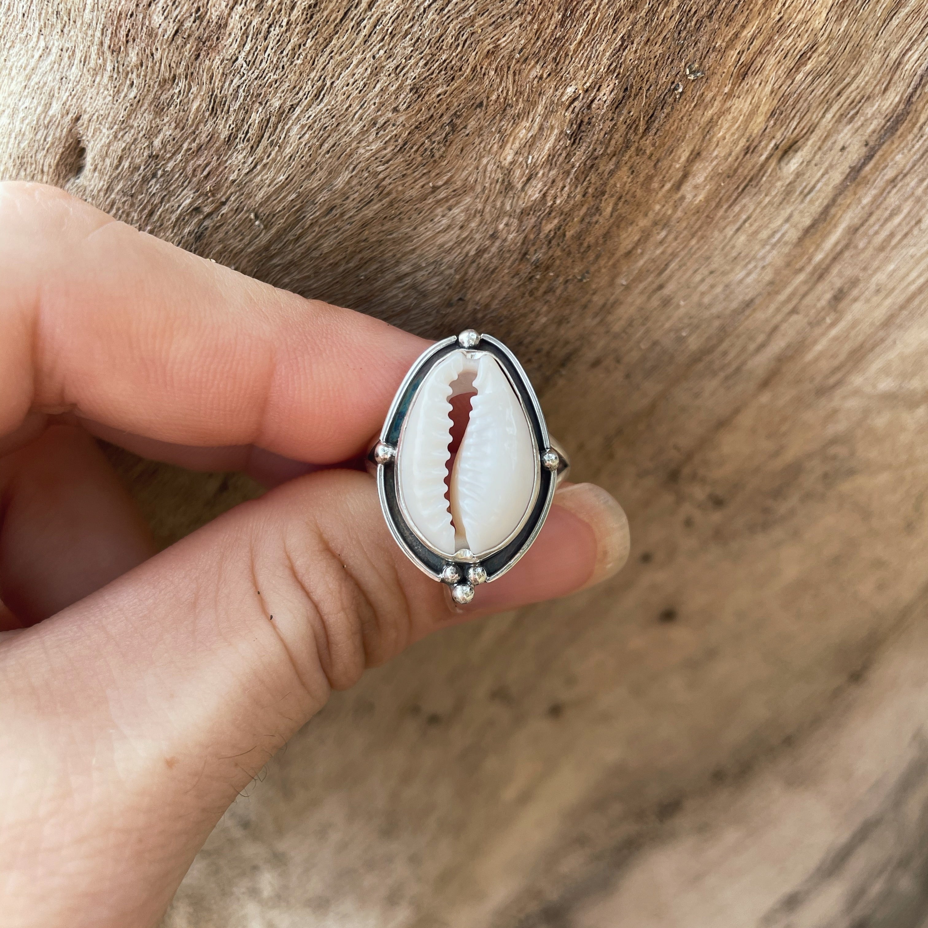 Cowrie Shell Traveler Ring