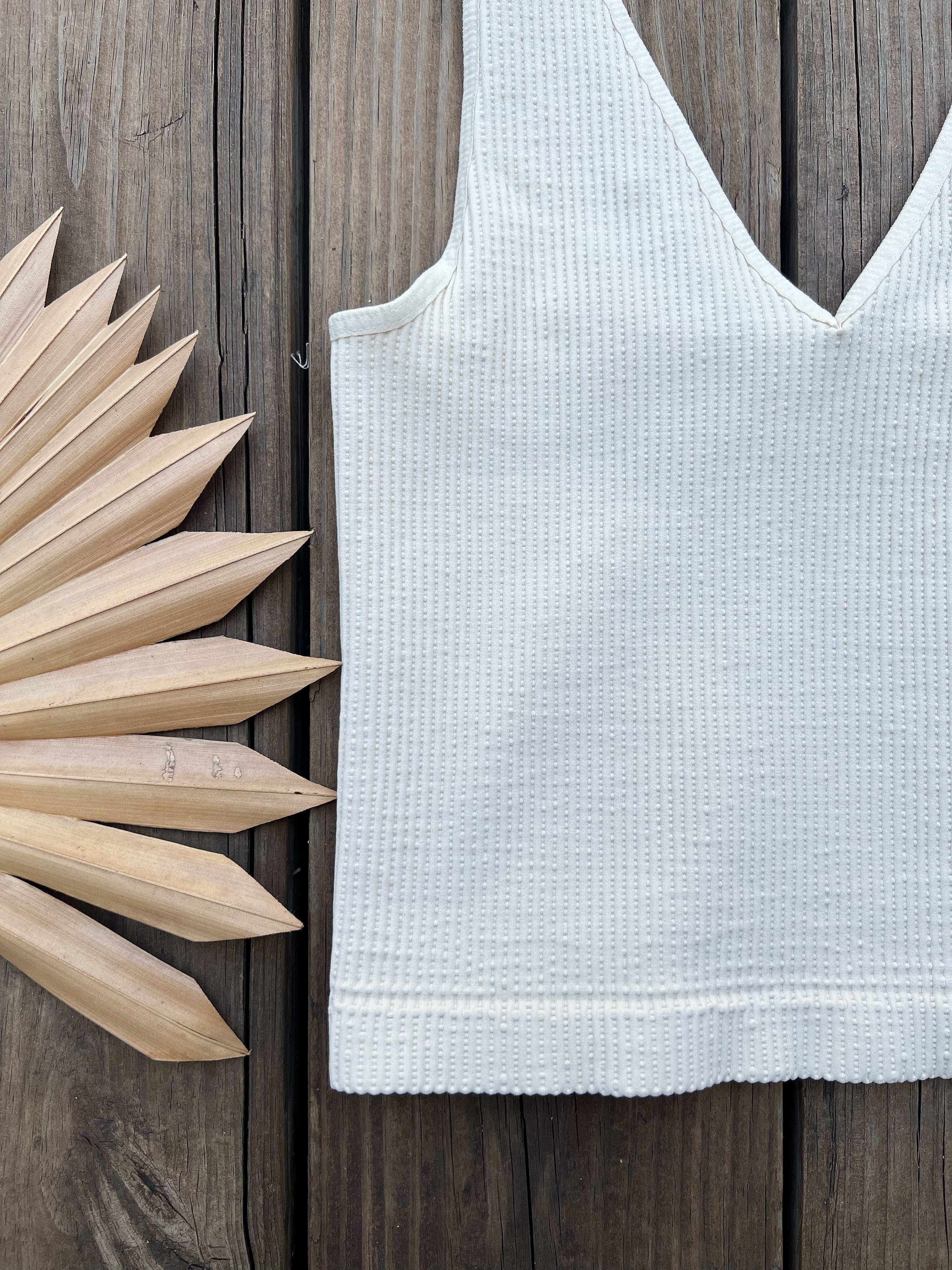 Reversible V Neck Bralette Butter Cream