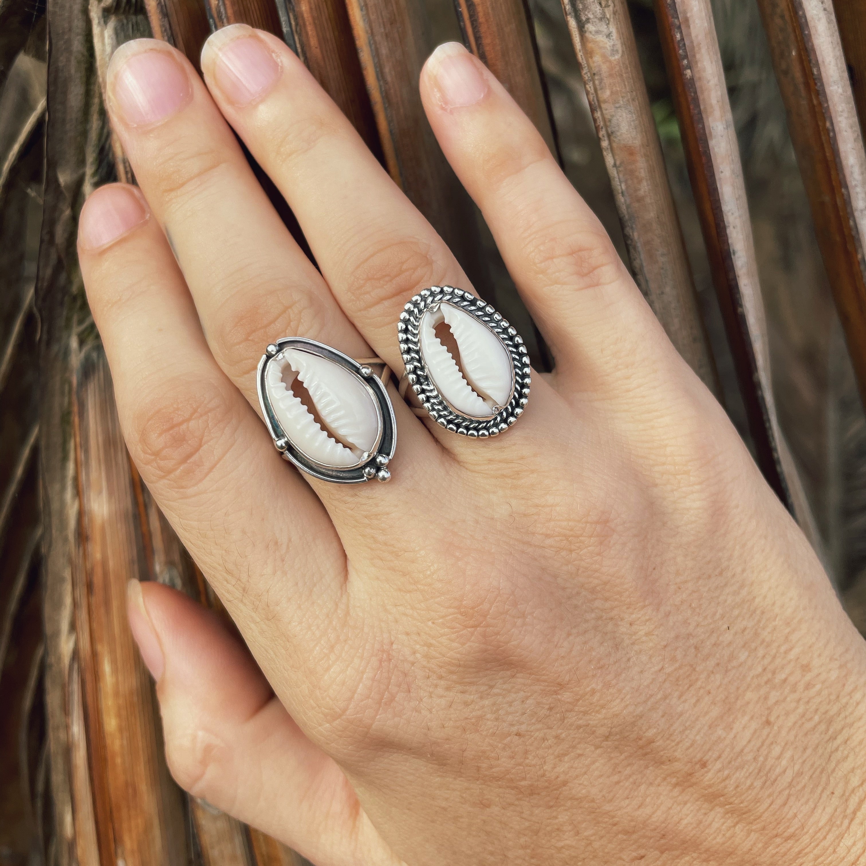 Cowrie Shell Traveler Ring