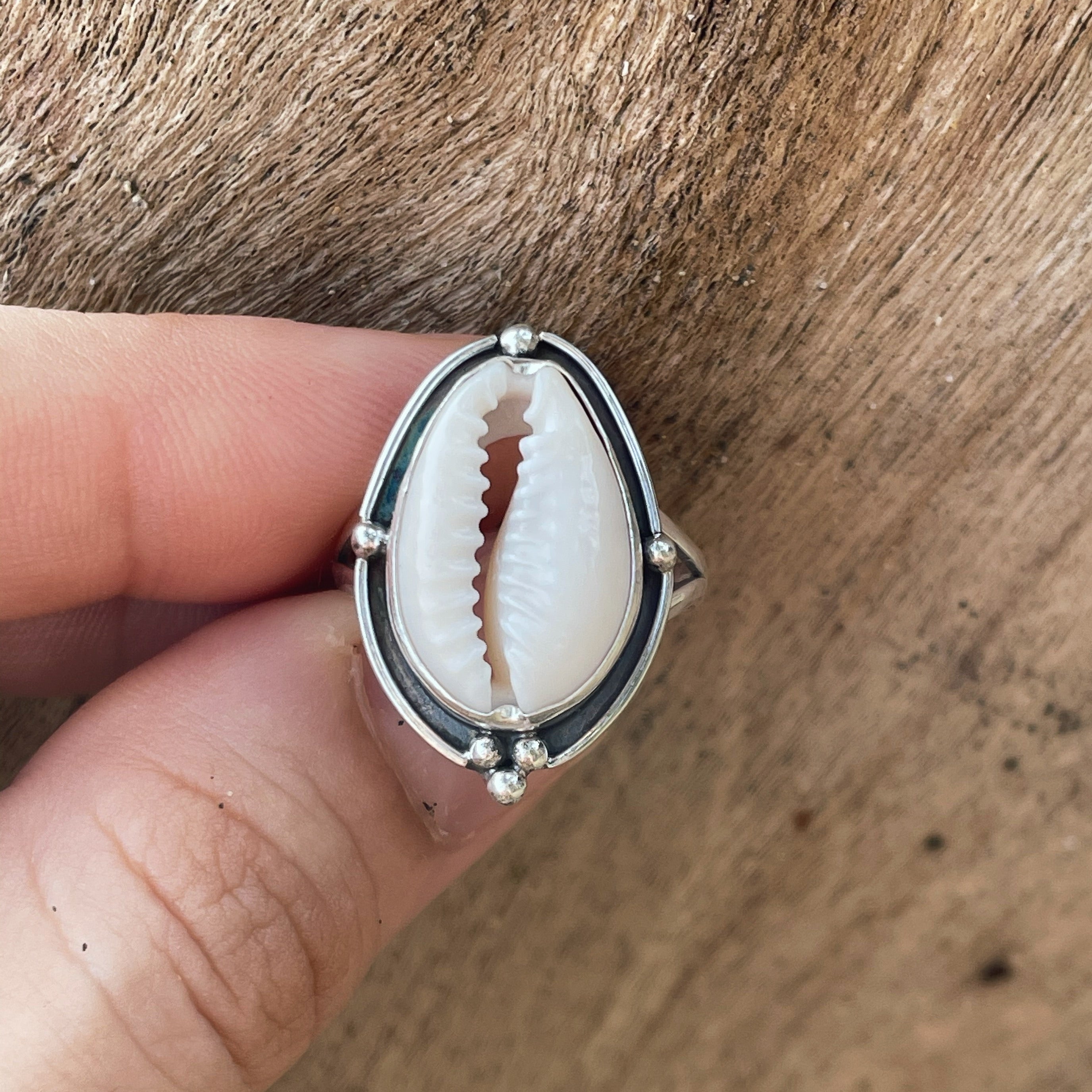 Cowrie Shell Traveler Ring