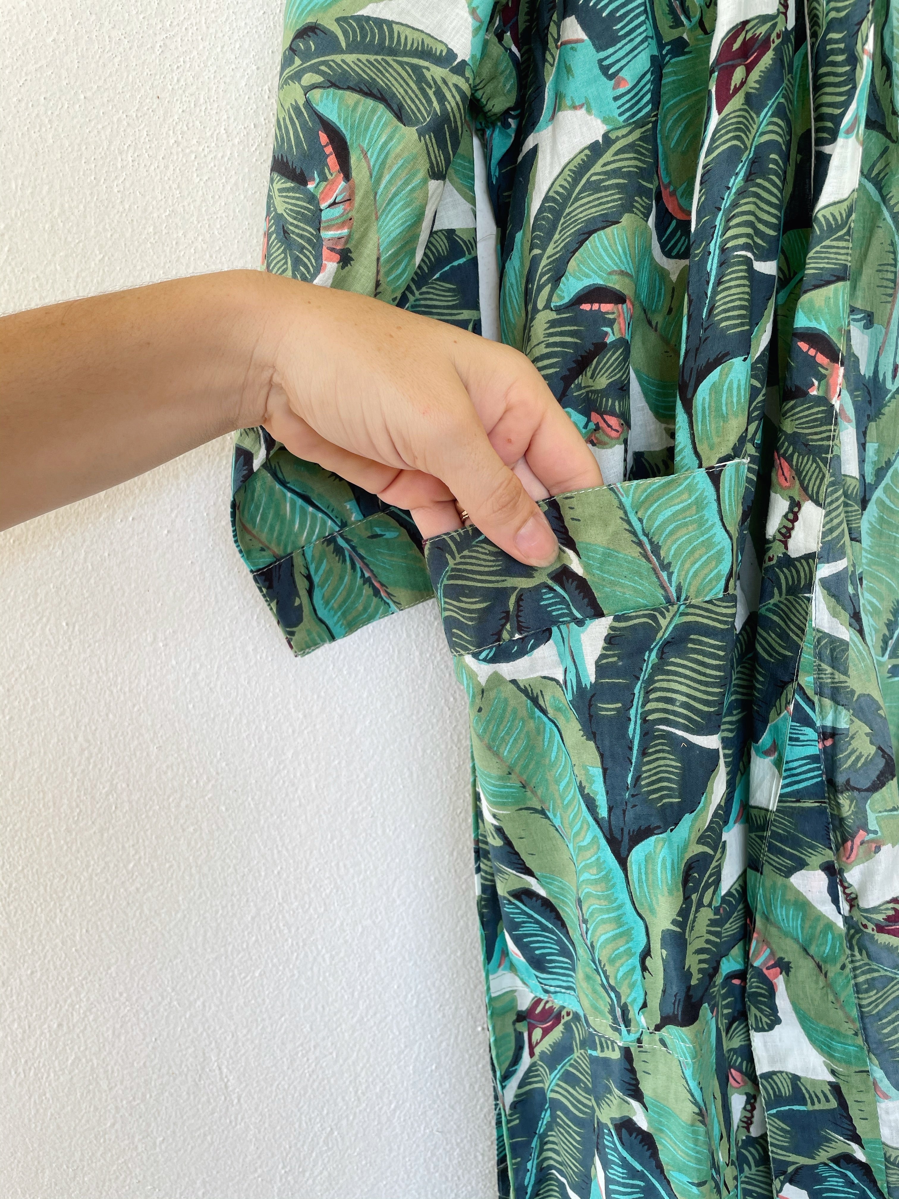 Banana Leaf Robe Short