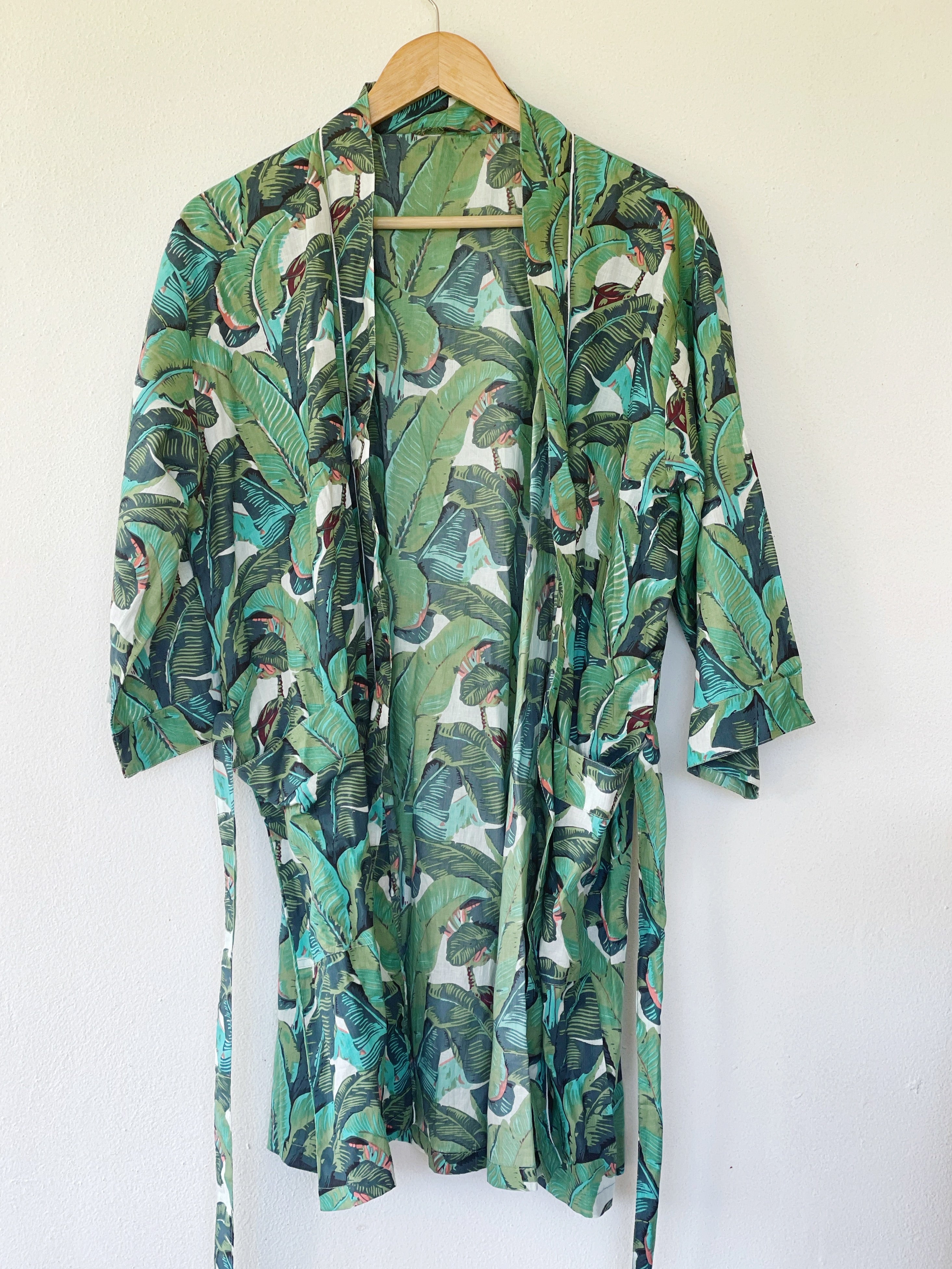 Banana Leaf Robe Short