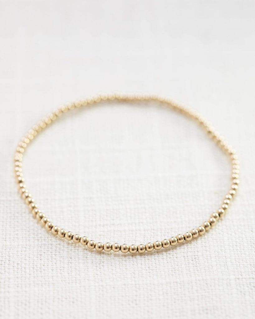 2mm gold ball bracelet
