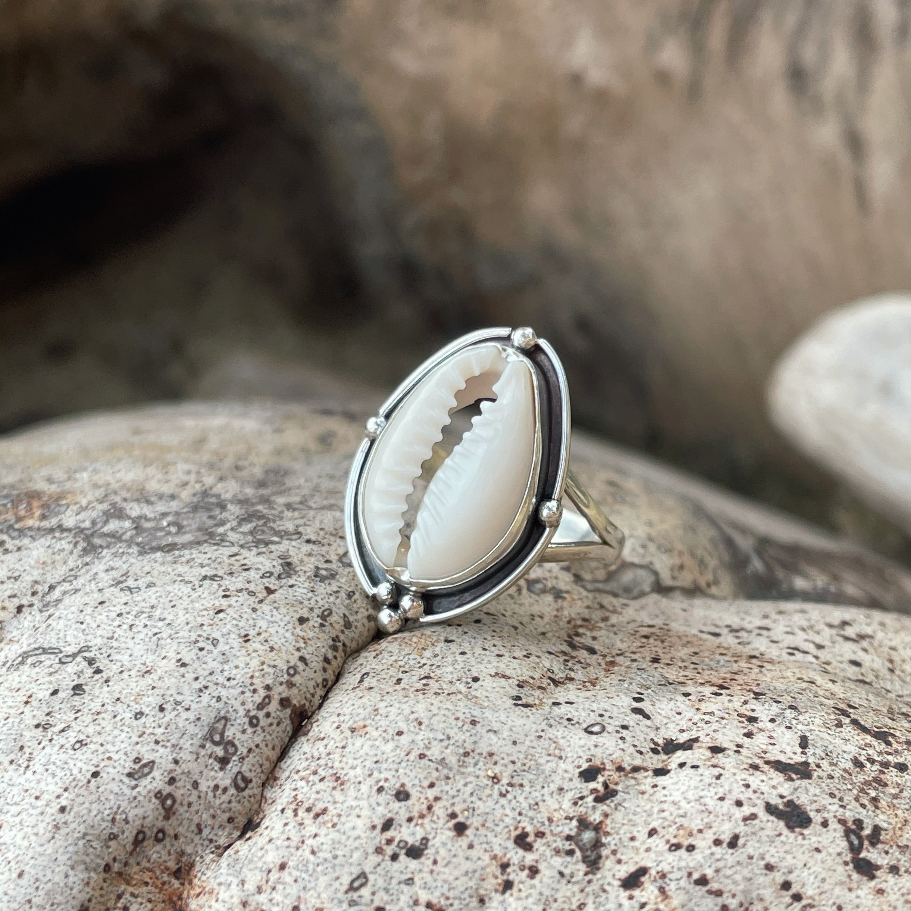 Cowrie Shell Traveler Ring