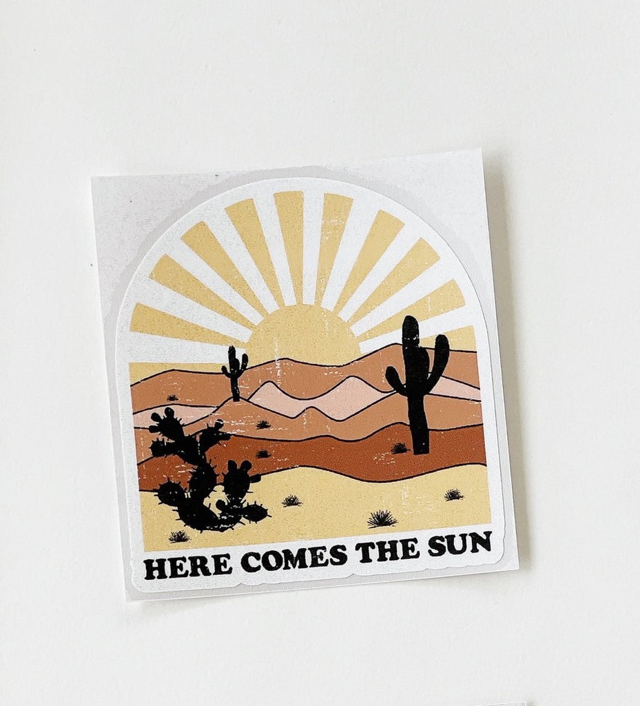Here comes the sun sticker